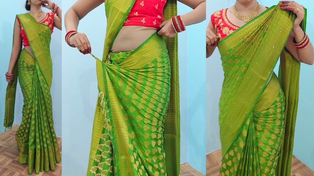 banarasi saree drapping